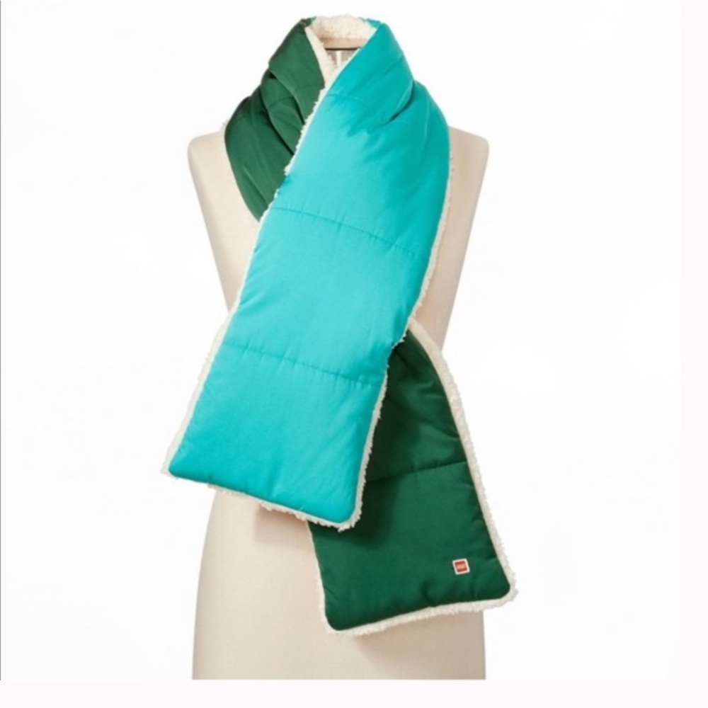 LEGO X Target | NWT Blue & Green Puffer Sherpa Scarf